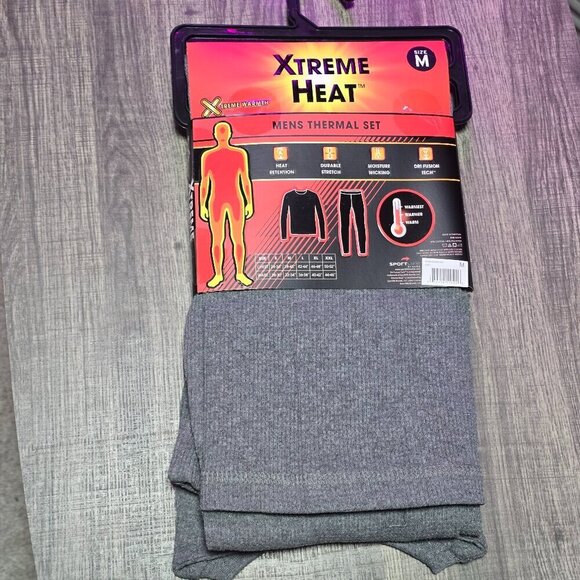 Xtreme Heat Other - 2 Lot Xtreme Heat Mens Thermal Set Insulated Shirt & Long Johns, Gray Medium